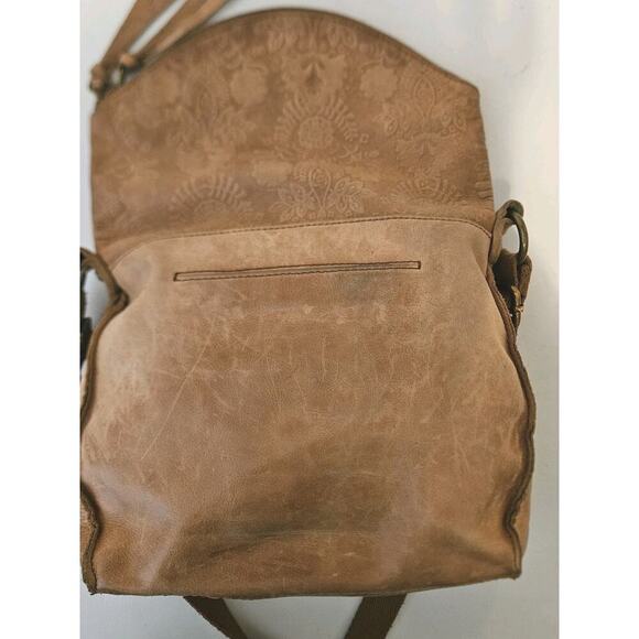 The Sak Crossbody Bag Silverlake Leather Tooled Embossed Brown 11x10x3.5 - Picture 10 of 15